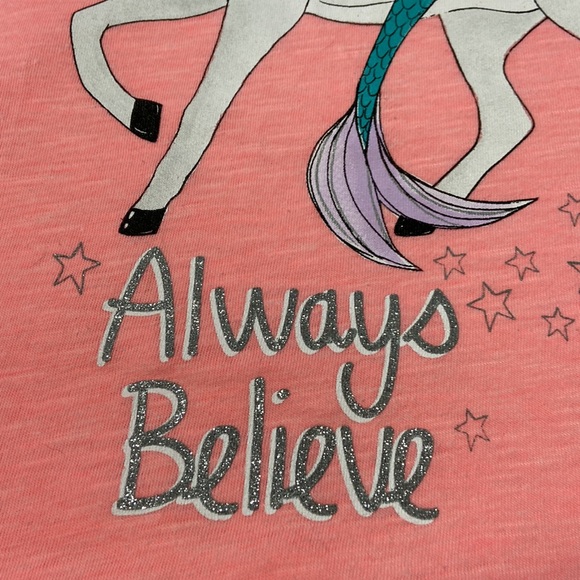 Bundle of 3 SO Brand Dog tee, mermaid unicorn Tee & gray sparkle leggings - Picture 11 of 15